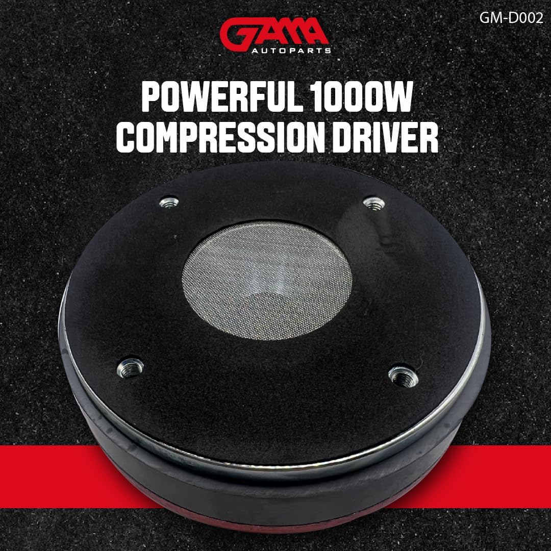 2" Titanium Compression Driver - 1000W Max, 500W RMS, High-Power Audio Performance, 4-Ohm, Durable Pro Tweeter