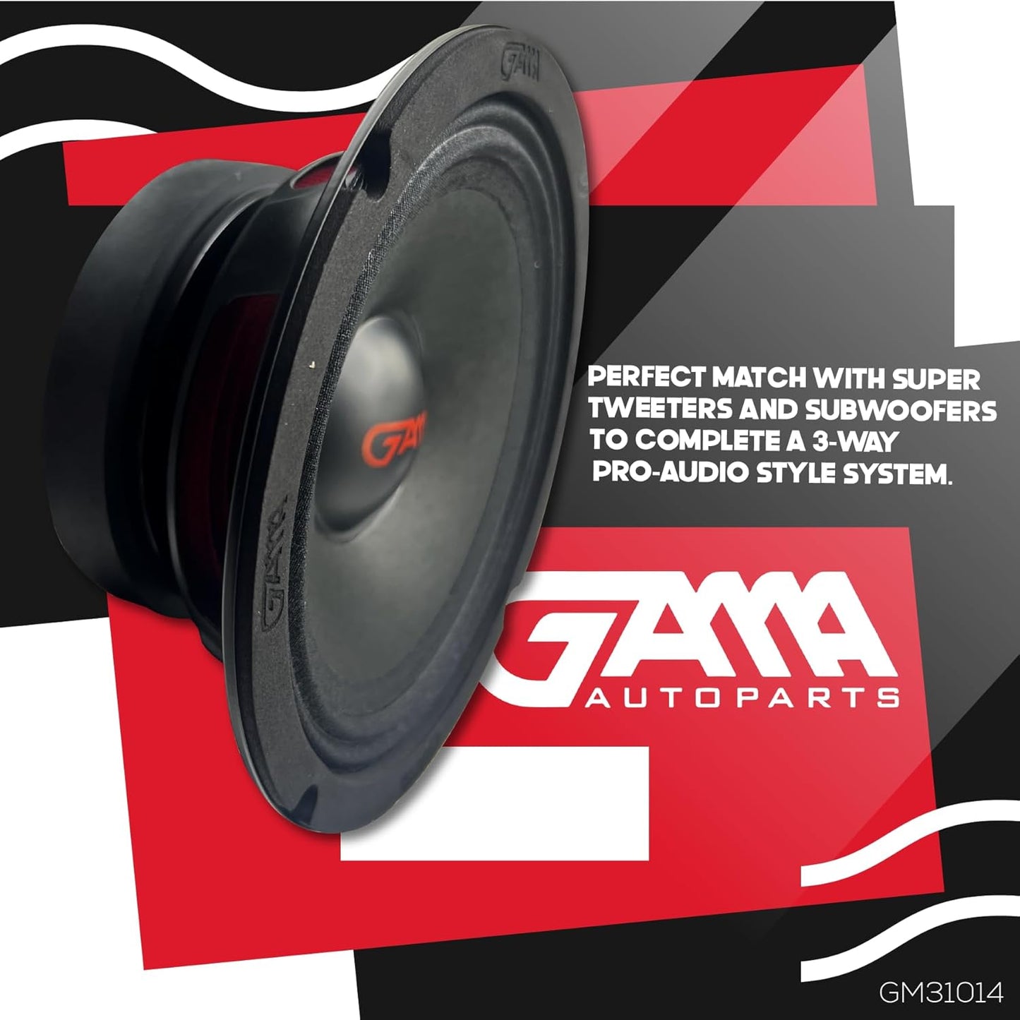 GAMA FE‑D6.4 6.5" Midrange Loudspeakers — High‑Efficiency, 4Ω (2‑Pack)