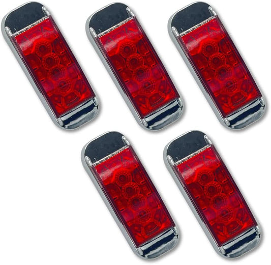 5× Trailer Marker LED (4×2 Tiger‑Eye/Double‑Bubble, 12V)