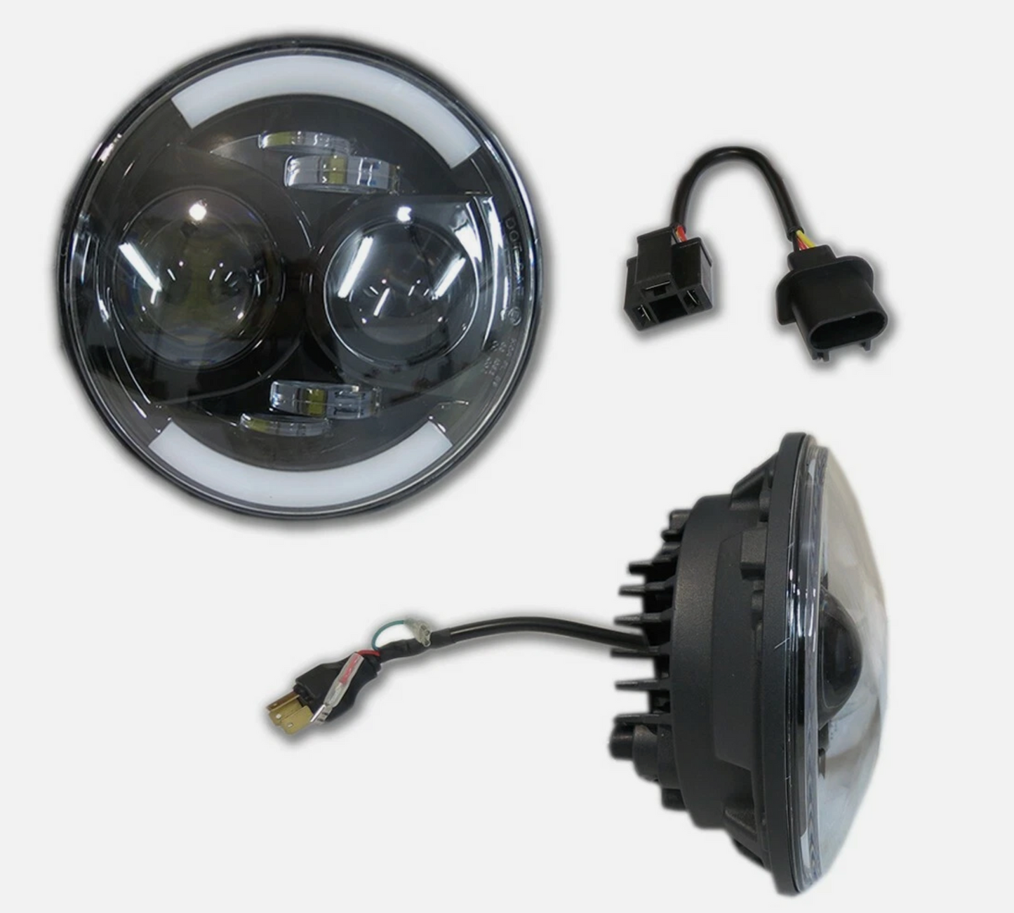 LED Headlight with DRL – 7" | 60W | 6PCS CREE LED | High/Low Beam | CANBUS (Pair)
