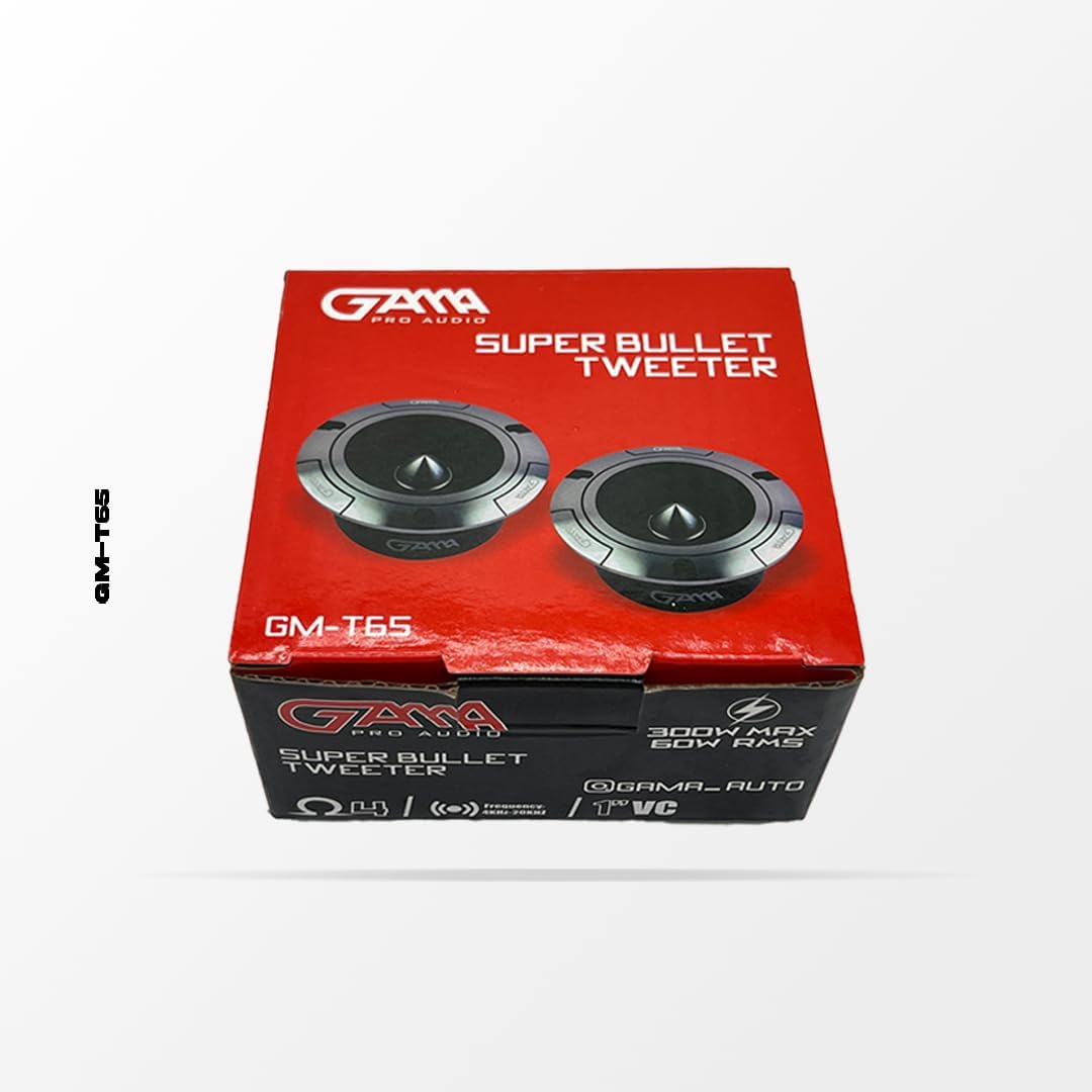 GAMA 3" Super Bullet Tweeter (Silver) — Built‑in Crossover, 4Ω