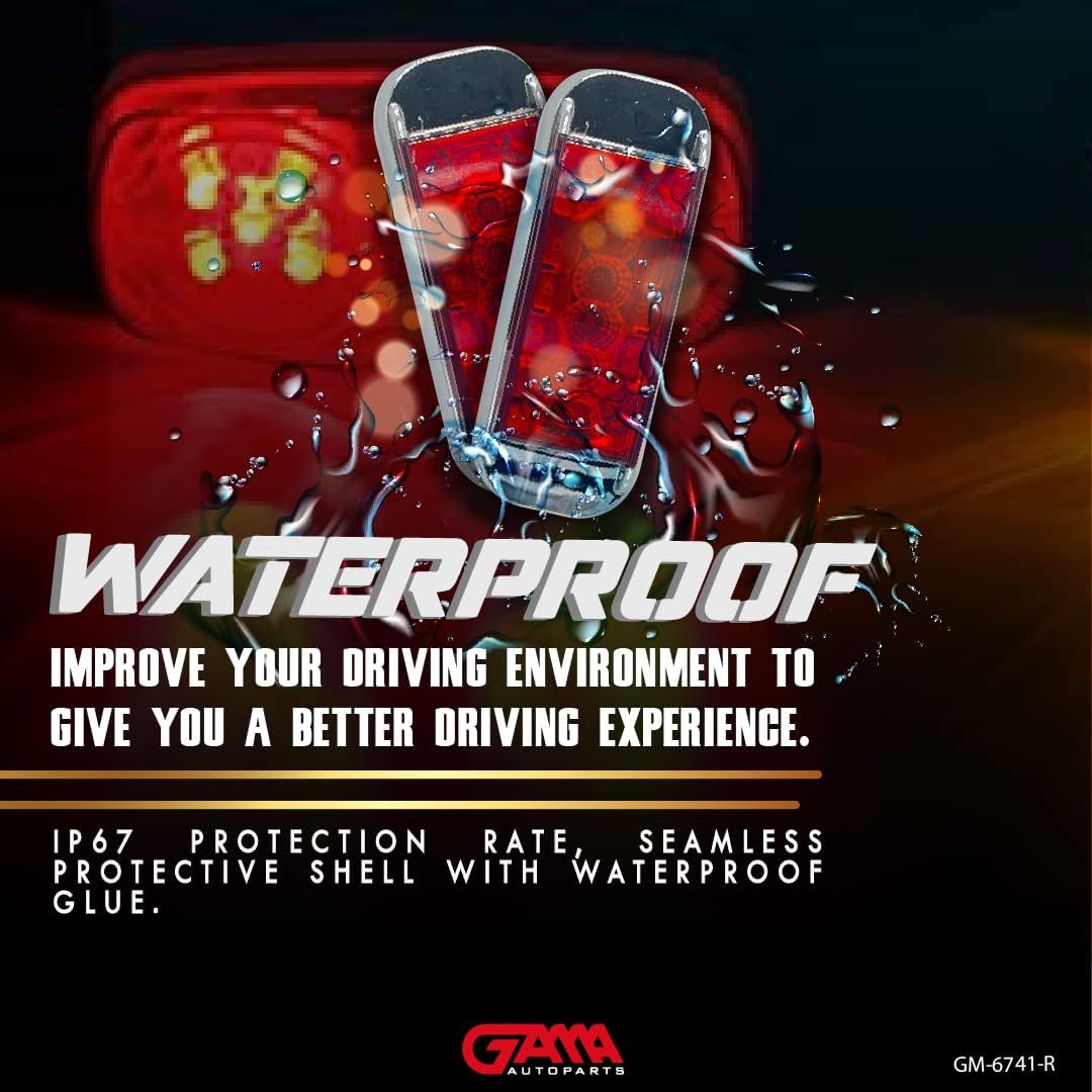 5× Trailer Marker LED (4×2 Tiger‑Eye/Double‑Bubble, 12V)