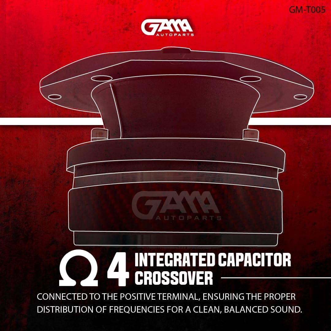 GAMA 4" Titanium Bullet Super Tweeter — 500W Max / 250W RMS, 4Ω