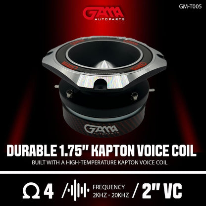 GAMA 4" Titanium Bullet Super Tweeter — 500W Max / 250W RMS, 4Ω