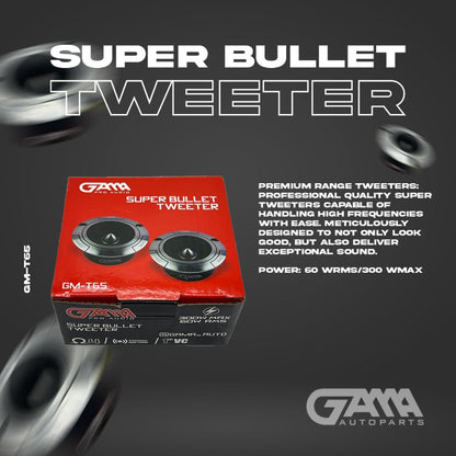 GAMA 3" Super Bullet Tweeter (Silver) — Built‑in Crossover, 4Ω