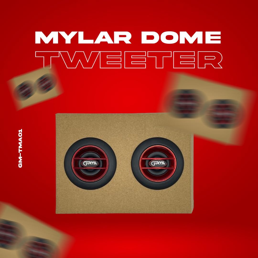 GAMA Pack of 2 Tweeters — Mylar Dome, 200W Max (Pair)