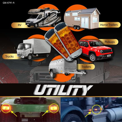 5× Trailer Marker LED (4×2 Tiger‑Eye/Double‑Bubble, 12V)