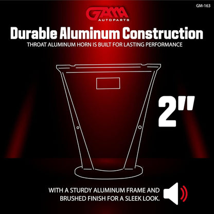 GAMA 2" Throat Aluminum Horn — Bolt‑On, 4‑Bolt Compatible (High‑Performance)