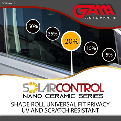 SOLARCONTROL Window Tint Car Film — 40" × 100 FT (Nano Ceramic)