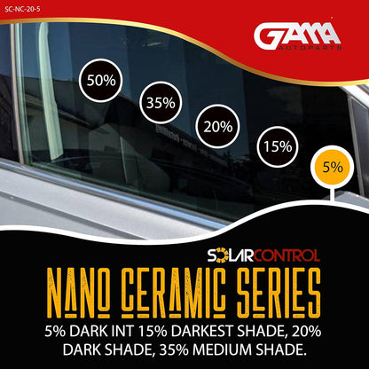SOLARCONTROL Window Tint Car Film — 20" × 100 FT (Nano Ceramic)