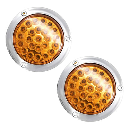 4" Round 24‑LED Tail Light (2‑Pack) - Available in Amber, Red and White