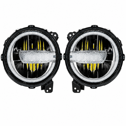 LED Headlight 9"| High/Low Beam | Jeep Wrangler JL 2018–Up (Pair)
