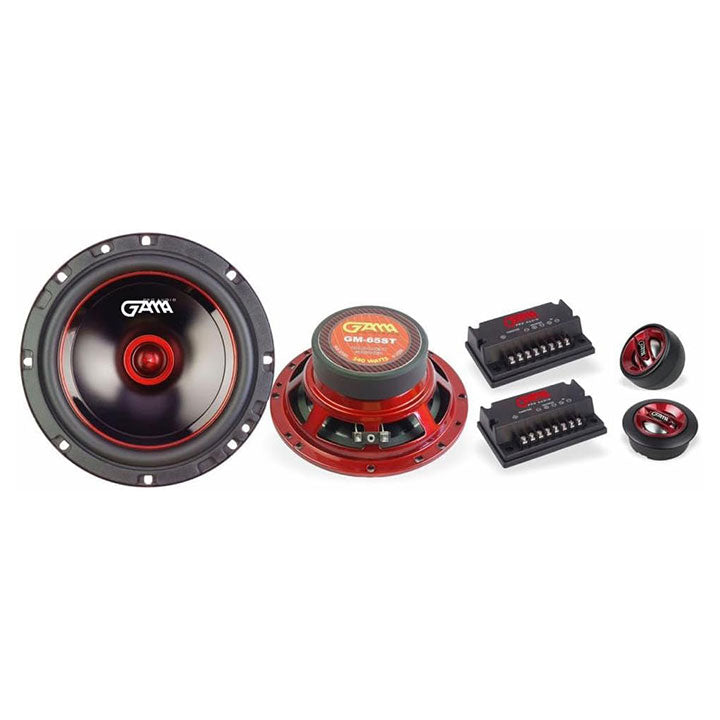 GAMA 6.5" 2‑Way Component Speakers — 240W Max / 80W RMS (Pair)