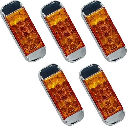5× Trailer Marker LED (4×2 Tiger‑Eye/Double‑Bubble, 12V)
