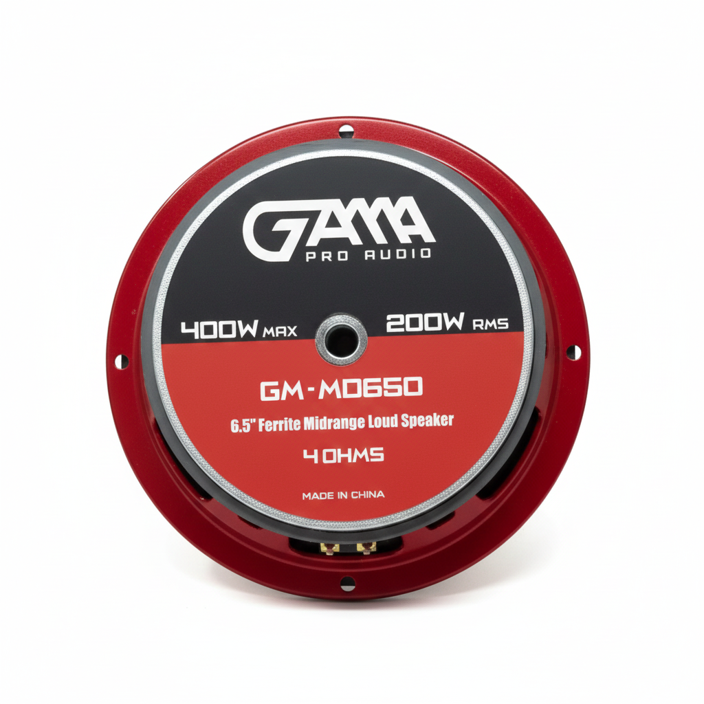 6.5" High-Performance Midrange Speaker, Slim Basket – 400W Max, 200W RMS, 1.5" High-Temperature KCCAW Voice Coil