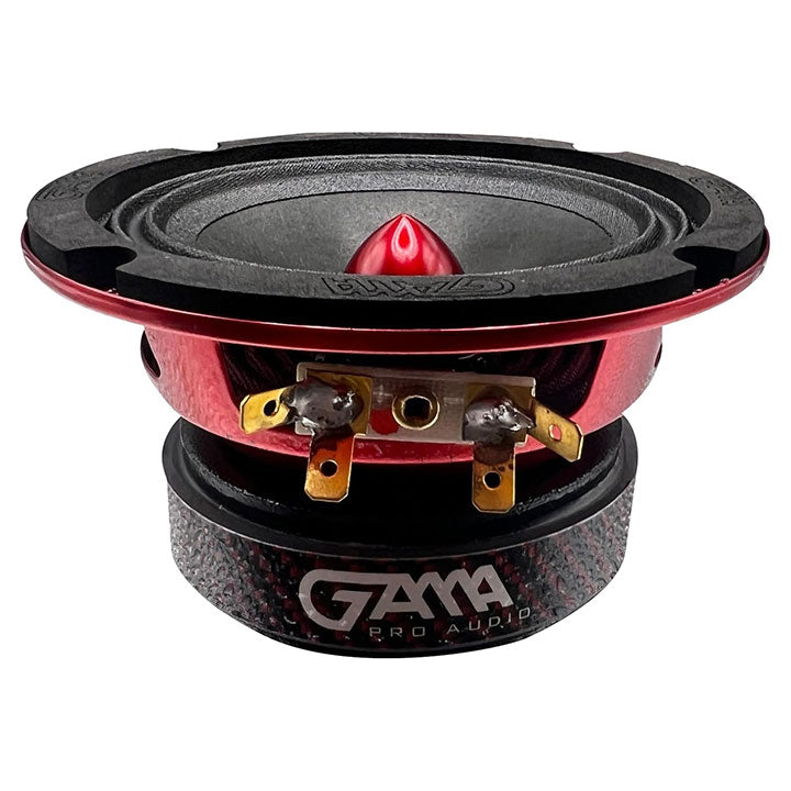 GAMA 4" Midrange Speaker with Red Bullet — Pro‑Audio Door Driver (Single)