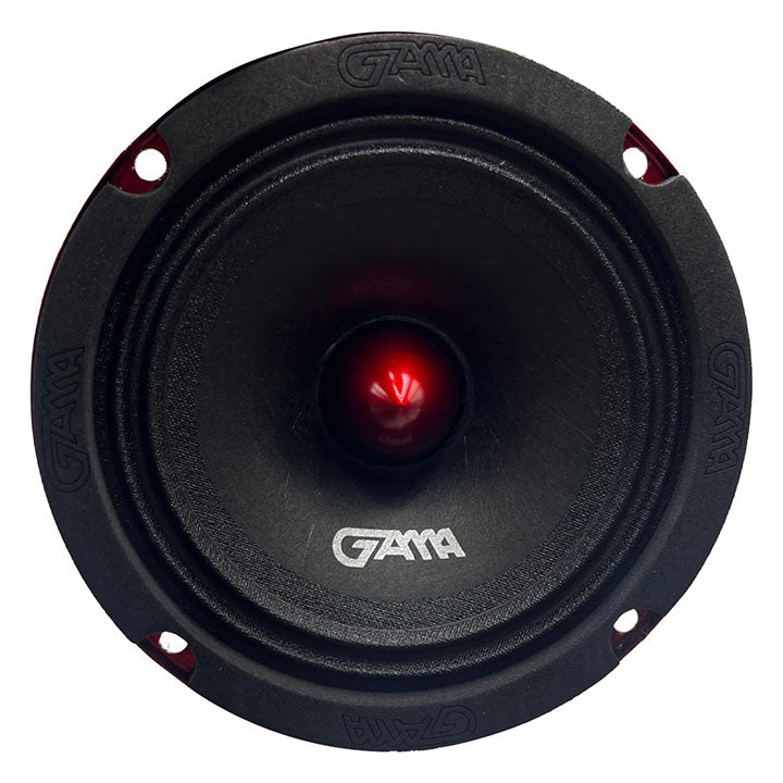 GAMA 4" Midrange Speaker with Red Bullet — Pro‑Audio Door Driver (Single)