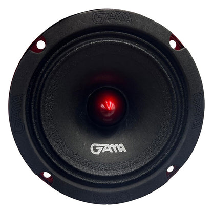 GAMA 4" Midrange Speaker with Red Bullet — Pro‑Audio Door Driver (Single)