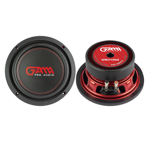 GAMA Audio 6.5" Compact Subwoofer (Single), Red Aesthetic – Tight Bass for Small Enclosures