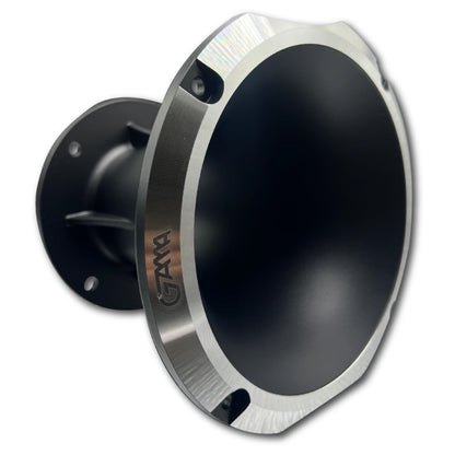 GAMA Audio Aluminum Horn Flare, 2" Throat, 176×158×133 mm, Silver – For 2" Compression Drivers