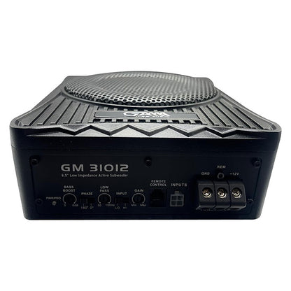 GAMA 6×8" Under‑Seat Powered Subwoofer — Low‑Profile Active Bass Module