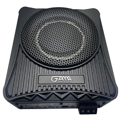 GAMA 6×8" Under‑Seat Powered Subwoofer — Low‑Profile Active Bass Module