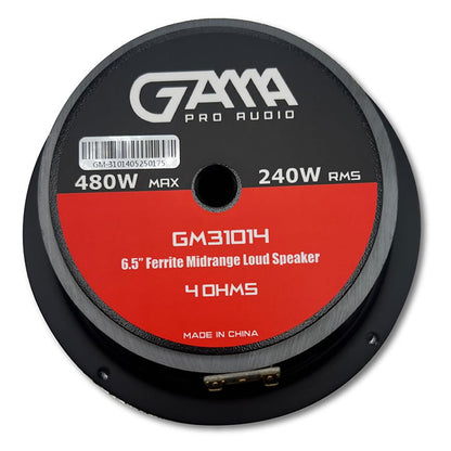 GAMA FE‑D6.4 6.5" Midrange Loudspeakers — High‑Efficiency, 4Ω (2‑Pack)