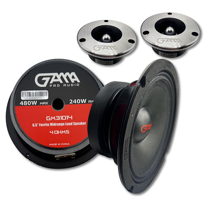 GAMA FE‑D6.4 6.5" Midrange Loudspeakers — High‑Efficiency, 4Ω (2‑Pack)