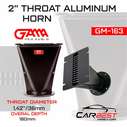 GAMA 2" Throat Aluminum Horn — Bolt‑On, 4‑Bolt Compatible (High‑Performance)