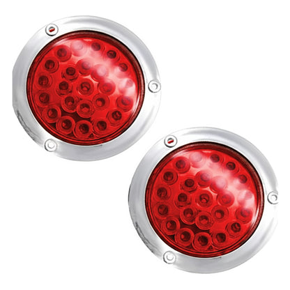 4" Round 24‑LED Tail Light (2‑Pack) - Available in Amber, Red and White