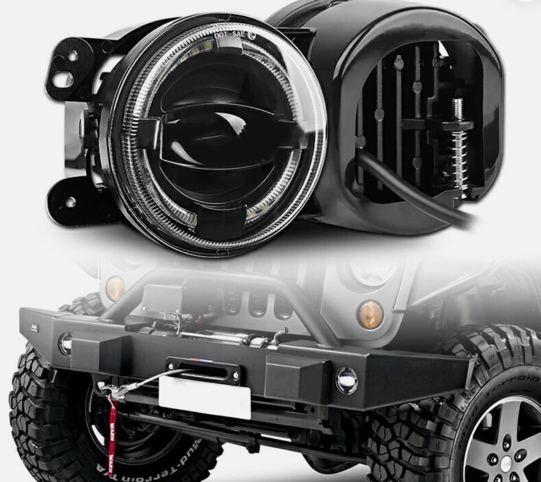 LED Fog Light with DRL – 4" | 18W | 1500LM | Pair