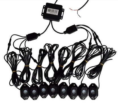 RGB LED Rock Light Kit – Bluetooth Control | 8PCS Set