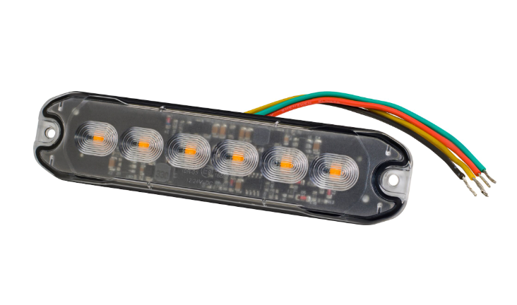 Slim LED Warning Light – 5" | 6PCS LED | Amber | 4 Modes (Pair)