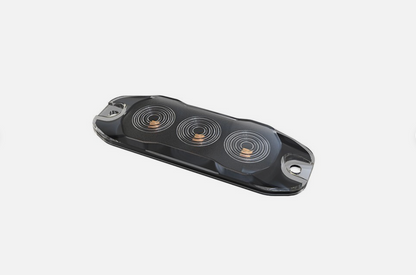 Slim LED Warning Light – 3.5"| 3PCS LED | Amber | 4 Flash Modes  (Pair)