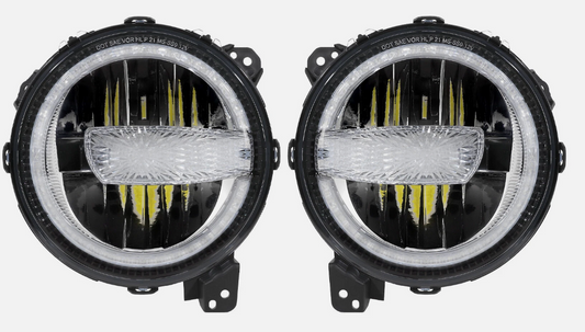 LED Headlight 9"| High/Low Beam | Jeep Wrangler JL 2018–Up (Pair)