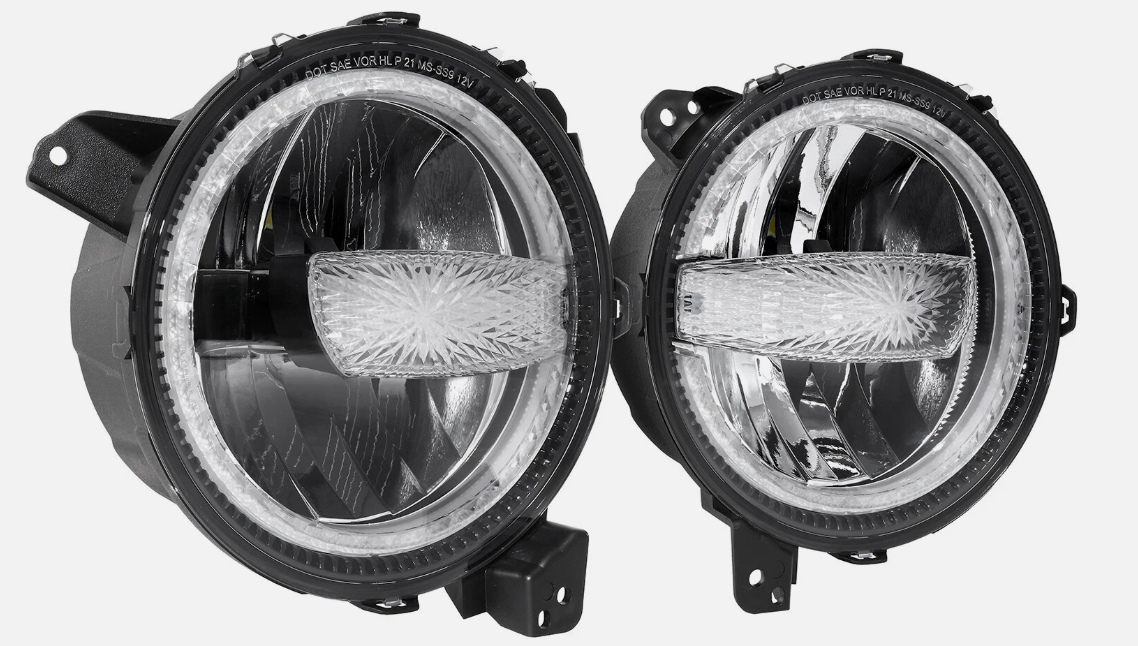 LED Headlight 9"| High/Low Beam | Jeep Wrangler JL 2018–Up (Pair)