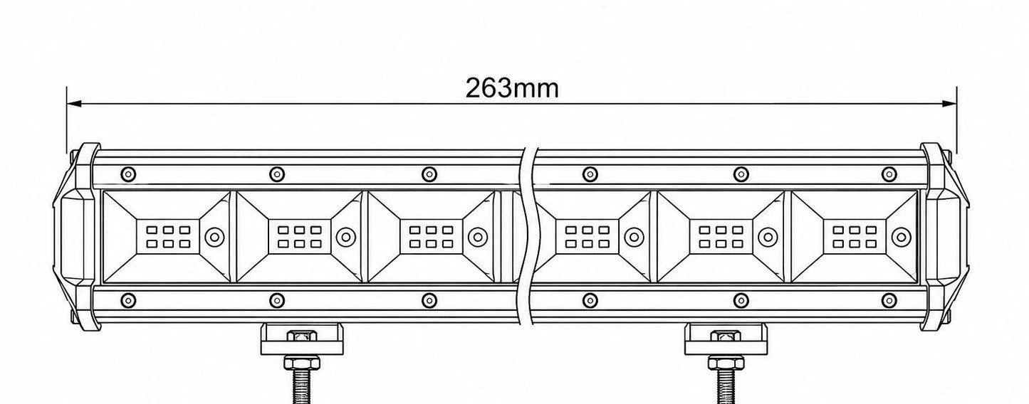 10.5" LED Light Bar – 36W  36PCS LED  3600LM