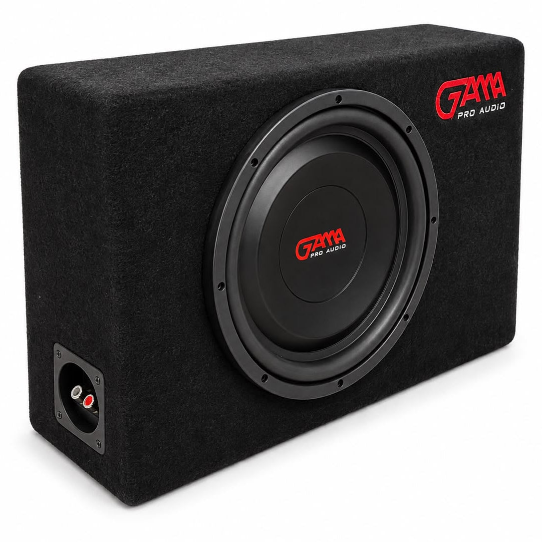 12" Loaded Shallow Subwoofer Enclosure 500 Watts Rms