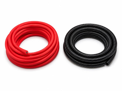 GAMA PROAUDIO 4-GA Amplifier Installation Kit Up to 1800 Watts RMS, Mini-ANL Fuse Holder, Speaker & RCA Cables, CCA Amplifier Wiring Kit, Ultra Flex Wire, Amp Wire Kit, Amp Wiring Kit 4 Gauge - Red